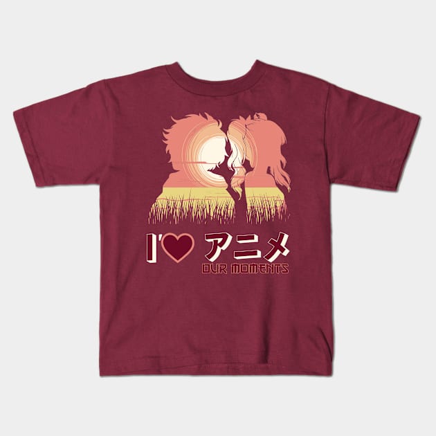 I love our moments Anime style Couple Kids T-Shirt by XYDstore